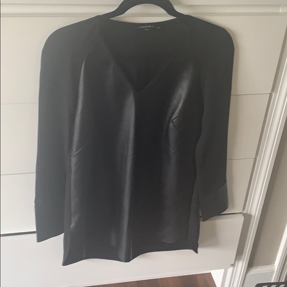 Lafayette 148 New York Tops - Black Lafayette tunic with vegan front and cuff